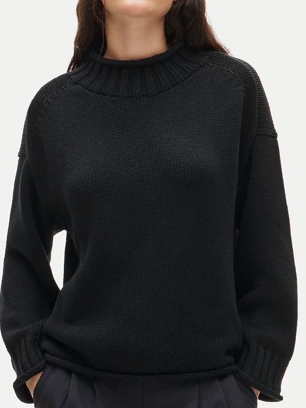 J. Crew Black Rollneck Sweater